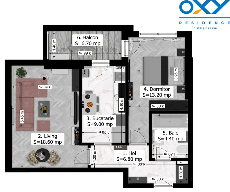 Rahova, Oxy Residence, 2 camere 59 mp mega discount